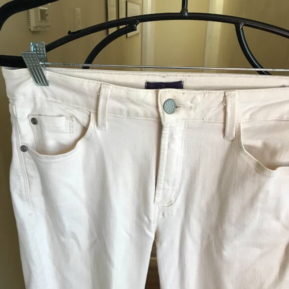NYDJ JEANS SIZE 6L  SUPER SKINNY MADE IN USA CREAM COLOR - Picture 3 of 5